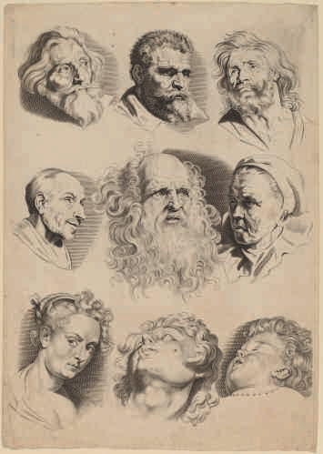 Paulus Pontius after Sir Peter Paul Rubens, Nine Heads