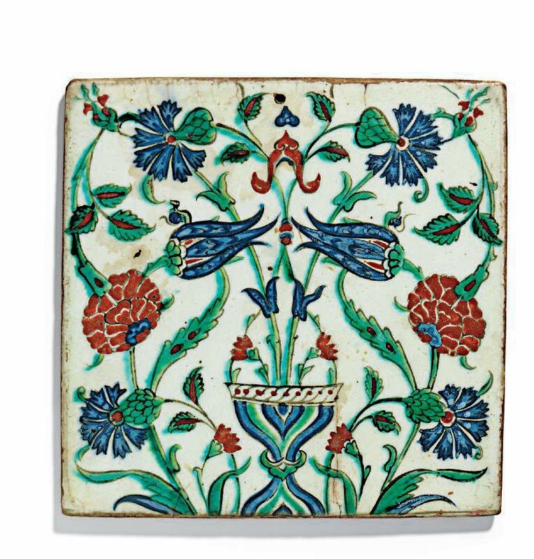 An Iznik pottery tile, Ottoman Turkey, circa 1600 - Alain.R.Truong