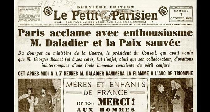 30 septembre 1938 : Les accords de Munich . 119280410