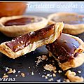Tartelettes chocolat-caramel beurre salé (ronde interblog #33)