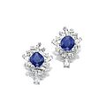 Very important pair of sapphire and diamond ear clips, cusi