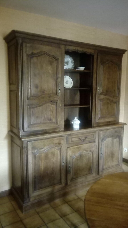 buffet chêne relooké style antique detonge