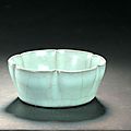 Ceramic jun yao lotus shaped bowl. china, 19th century