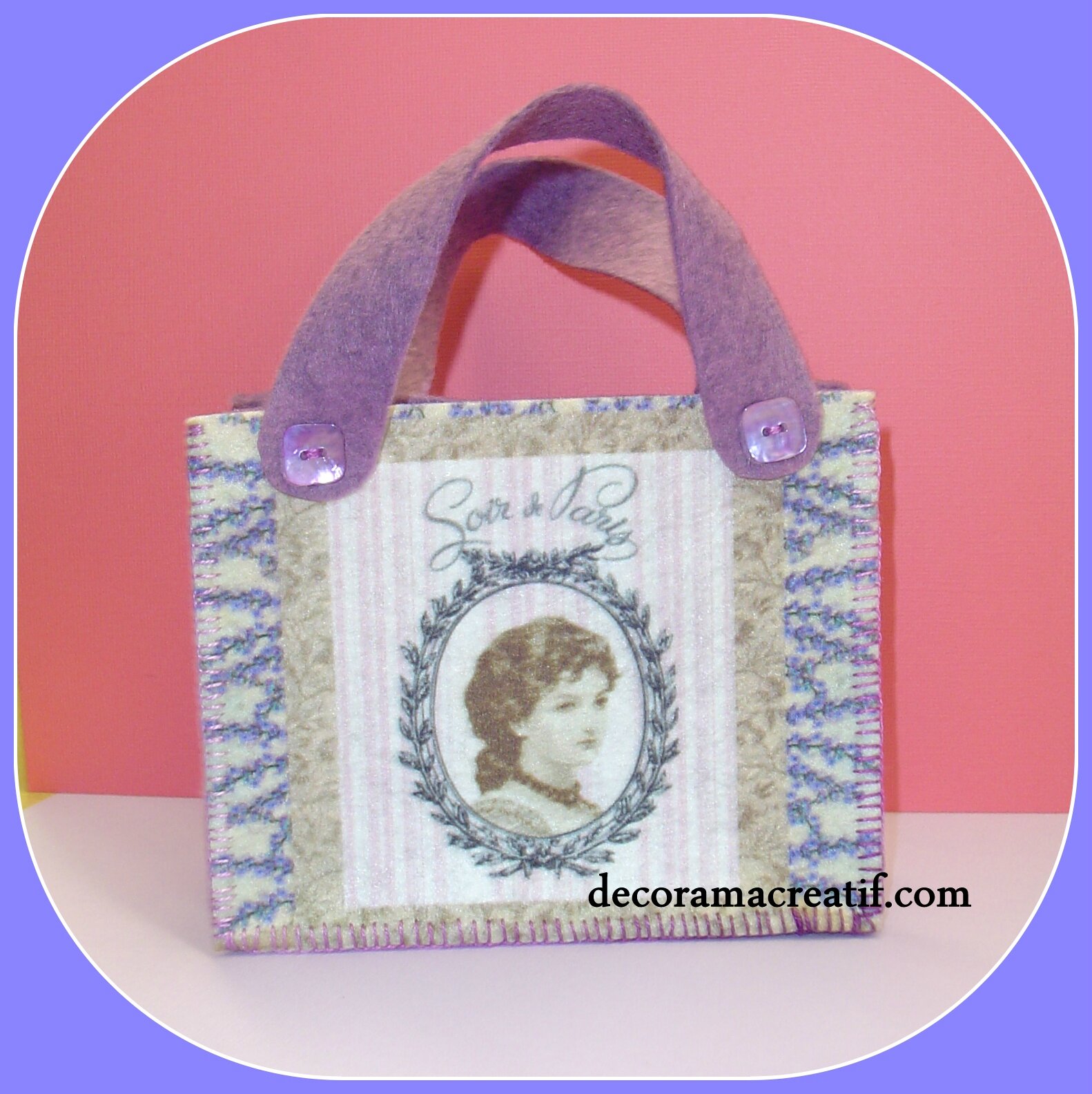 petit sac en feutrine décorée - TOUT L'UNIVERS DU LOISIR CREATIF petit sac en feutrine décorée - TOUT L'UNIVERS DU LOISIR CREATIF