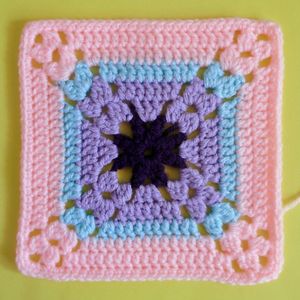 200 carrés crochet Glycine