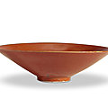 A persimon-glazed conical bowl, norhern song dynasty, 10th-12th century