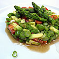 Tartare asperges, avocat et fraises