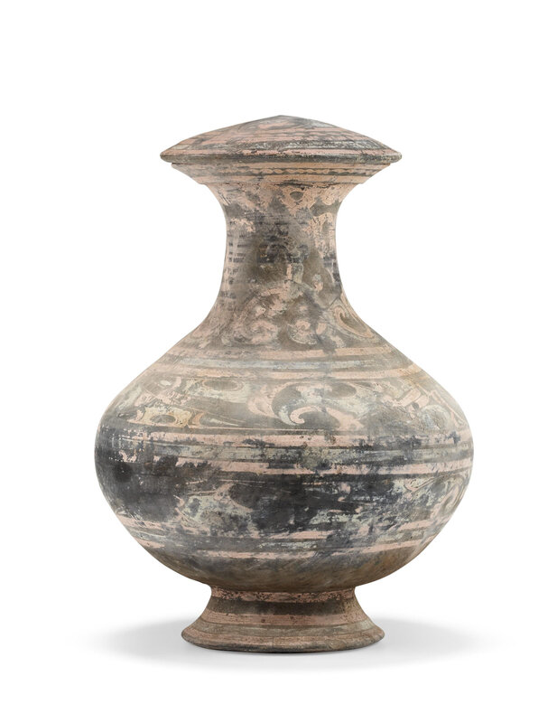 A painted pottery vase, Han dynasty (206 BC-AD 220)