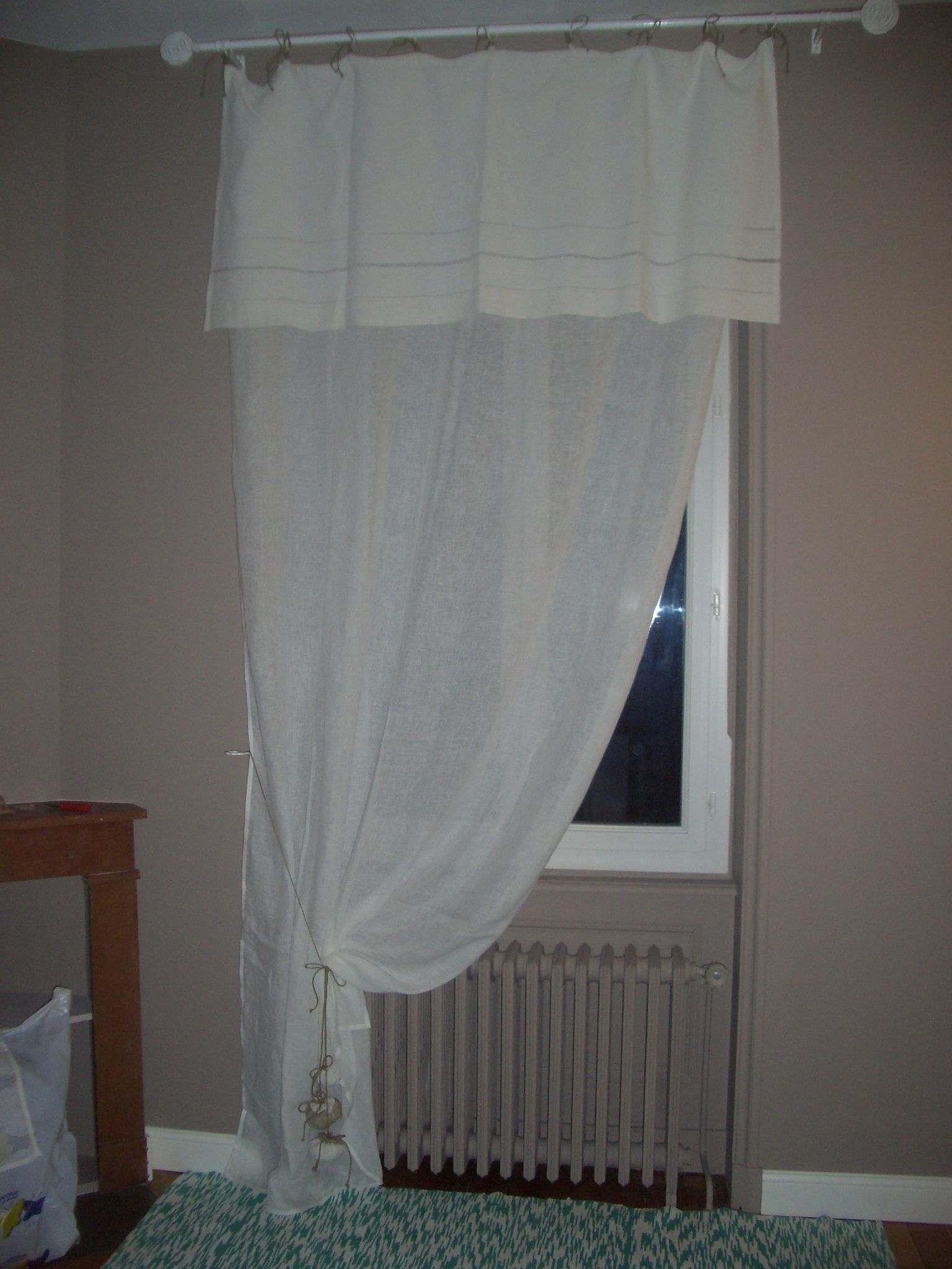 Rideau Avec Drap Ancien