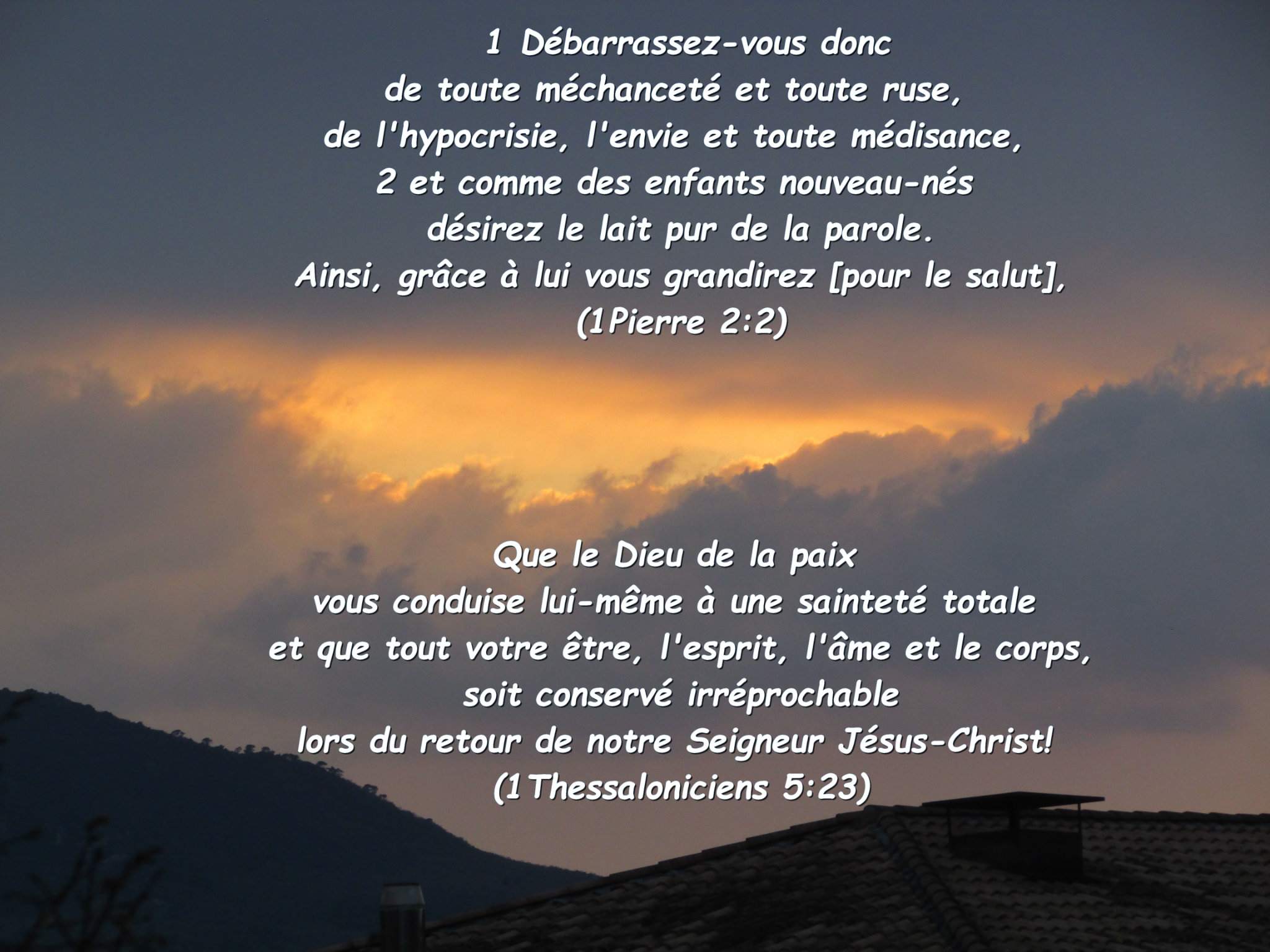 1pierre 2 2 Et 1thessaloniciens 5 23 Versets Illustres Vois Et Viens