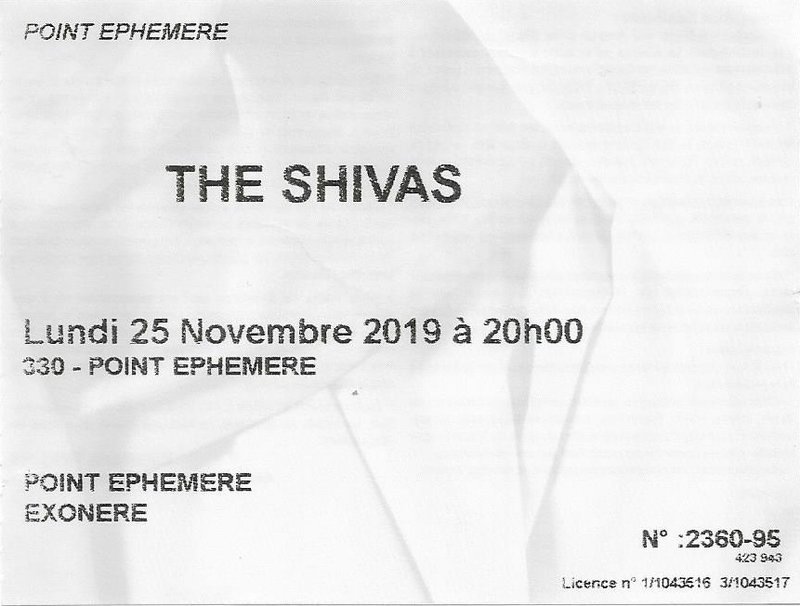 2019 11 25 The Shivas Point Ephémère Billet
