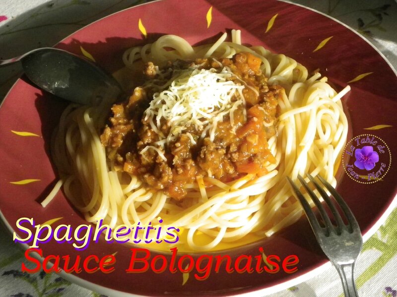 spaghettis à la sauce bolognaise La table de Jean Pierre