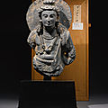 A gandharan schist torso of a bodhisattva, 2nd-3rd century