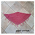 Châle fille rose au crochet
