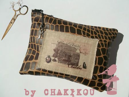 trousse croco couture choco