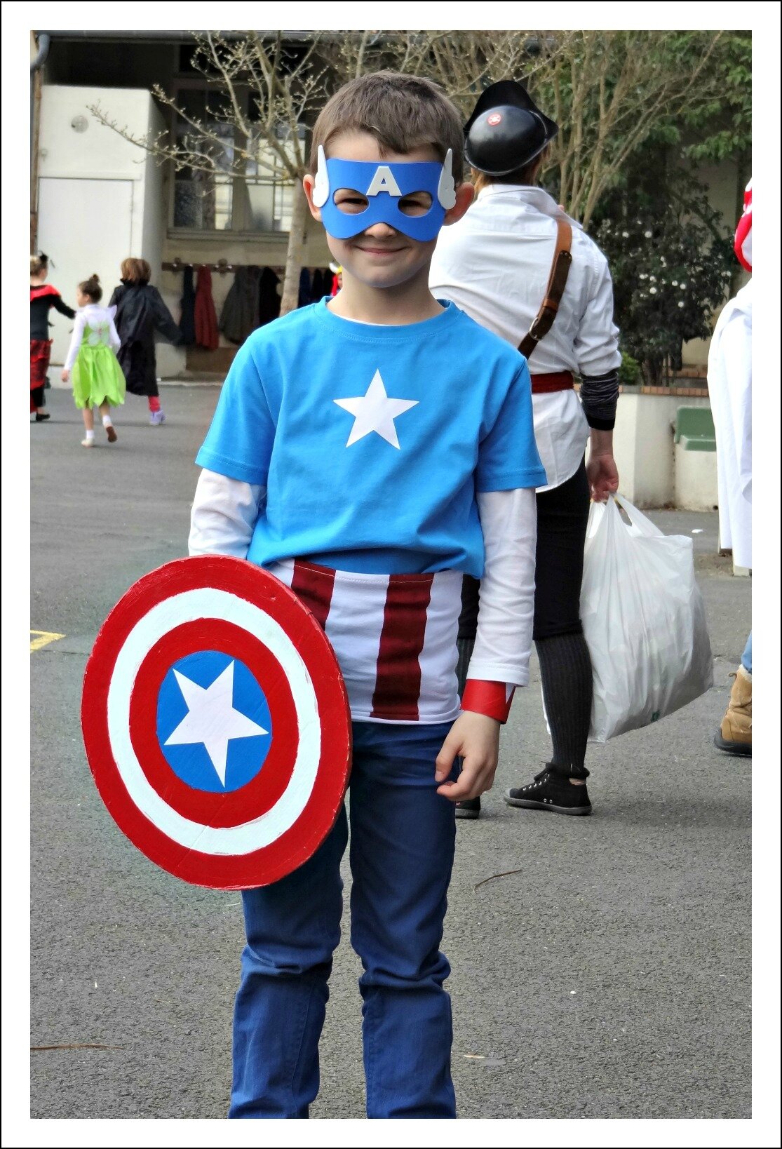 C'était carnaval - tuto déguisement Captain America - Coeur de freesia