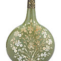 A safavid soft-paste porcelain bottle, kirman, south east iran, 17th century