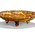 A yellow-glazed marble dish, Tang dynasty (618-907)2