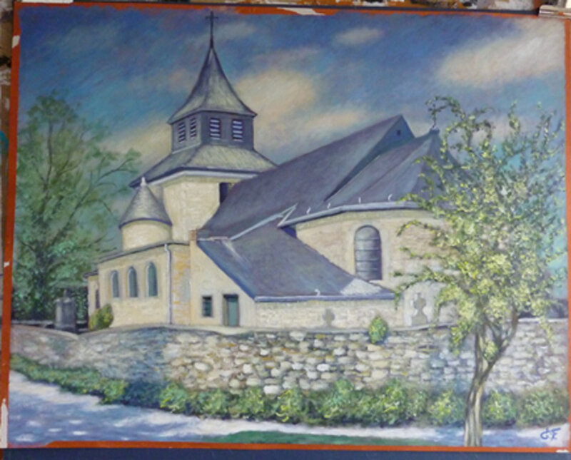 Eglise de Forêt peinture