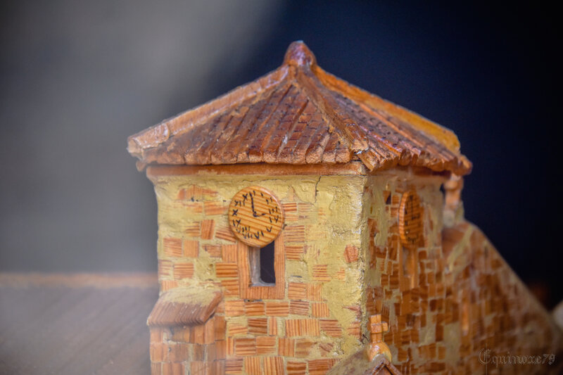 clocher Foussais-Payré sclupture bois miniature