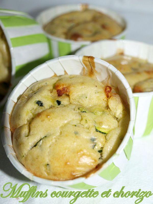 Muffins au courgette et chorizo Dans vos assiettes