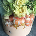 Salade de crevettes-ananas en bocal