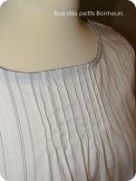 Blouse blanche rayée -Tuniques, blouses & robes au fil des jours -