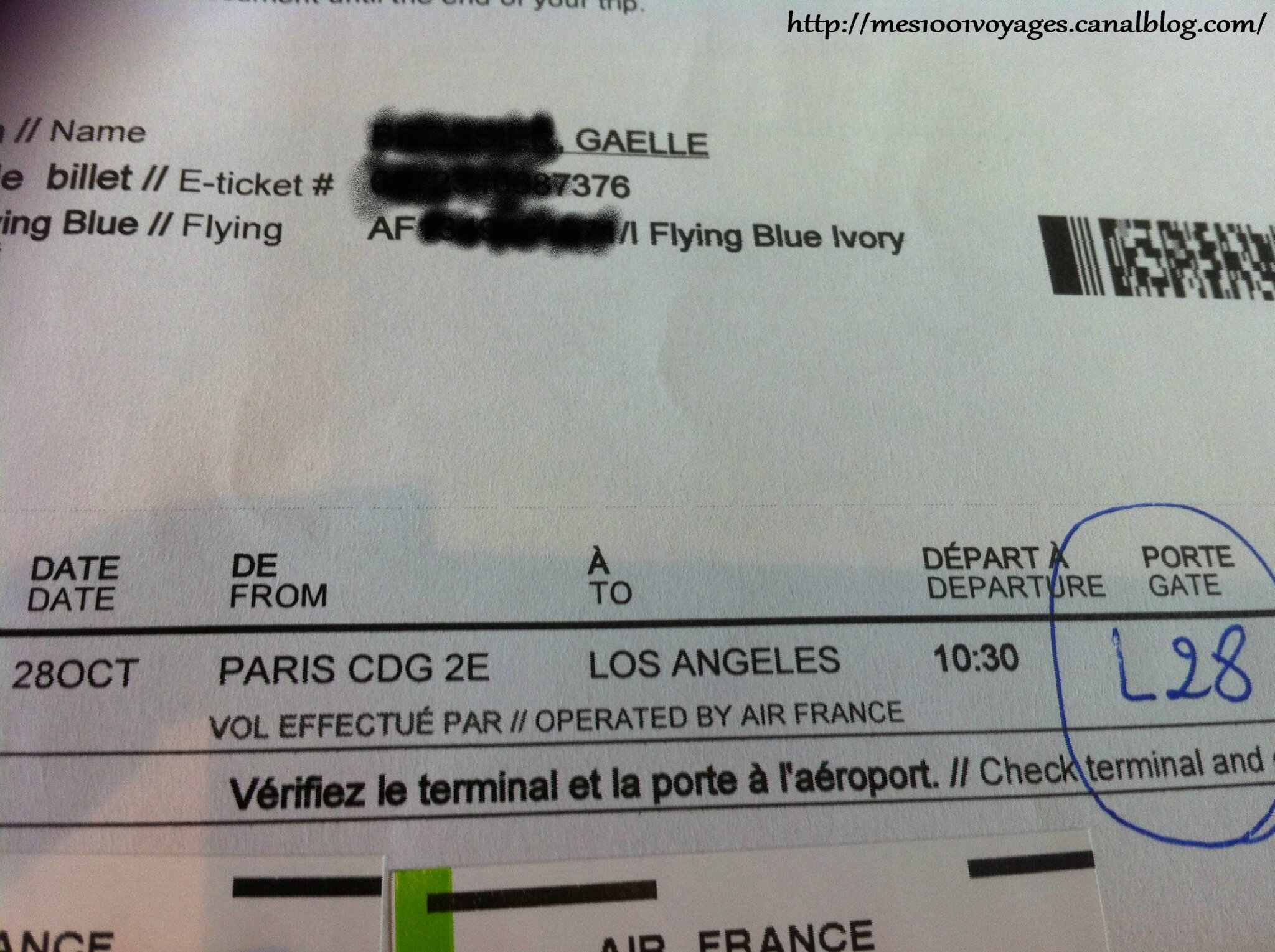 Billet Avion Paris Los Angeles