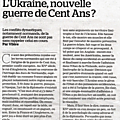 Le conflit russo-ukrainien dans un éditorial du courrier cauchois : un des rares exemples de hauteur de vue...