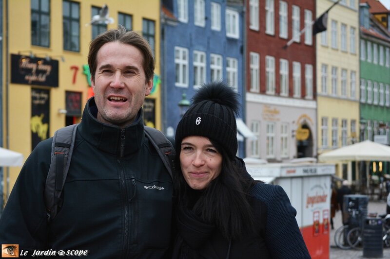Hervé et Marie au Port Nyhavn à Copenhague