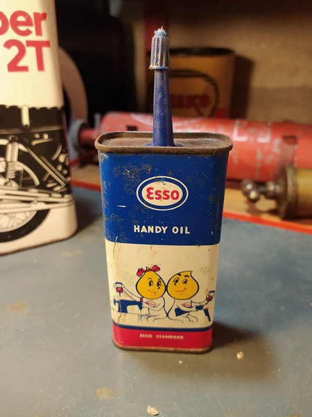 Ancienne Burette Huile Esso Handy Oil / Collection Garage