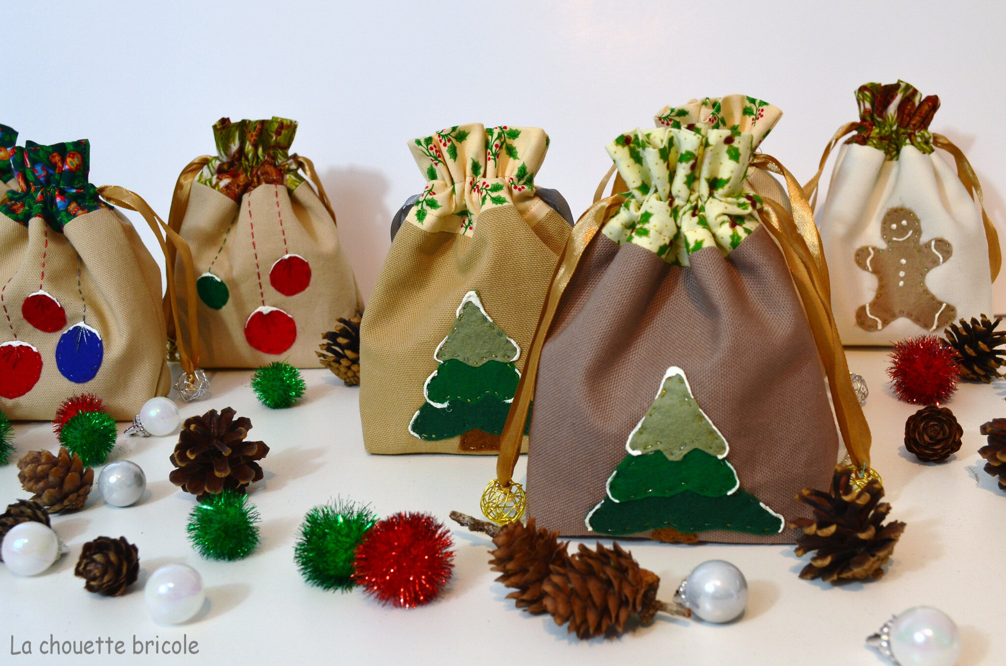 Idée cadeau de Noël avec de jolis tissus imprimés : le sac goûter