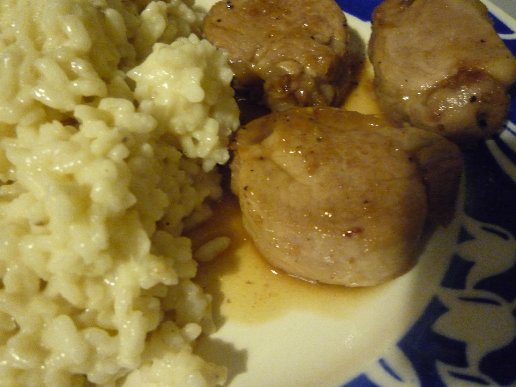 Filet mignon de porc au citron vert et au miel et Risotto nature La