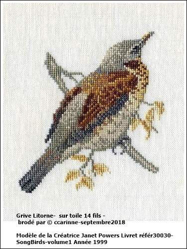 Trois oiseaux de plus brodés ...... et 121365119