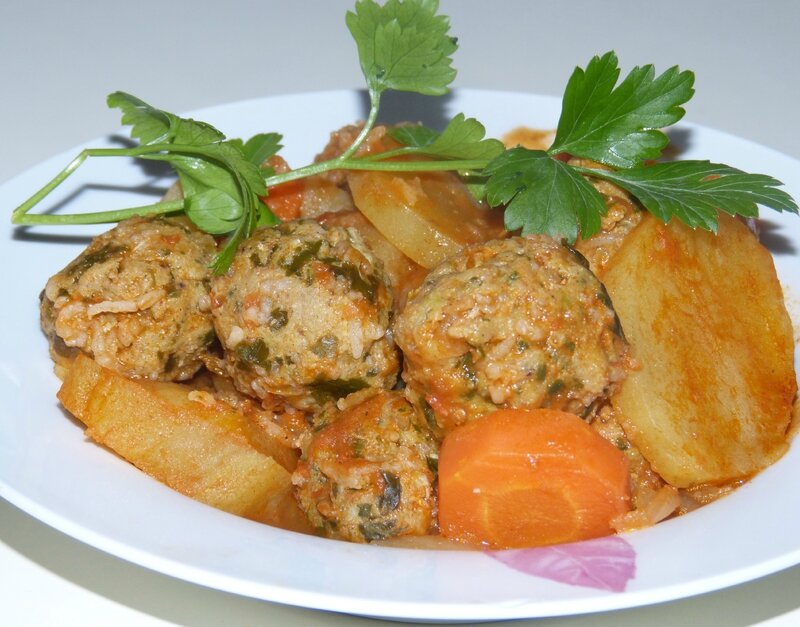 Tajine de boulettes de merlan Au Menu Delice