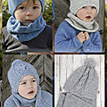 Des modèles simples : bonnet, écharpe et snood pour enfant