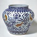 Jar with golden red fish, ming dynasty (1368-1644), jiajing six-character mark and of the period (1522-1566)