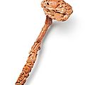 A rare coral 'sanduo' ruyi sceptre, qing dynasty, 18th century