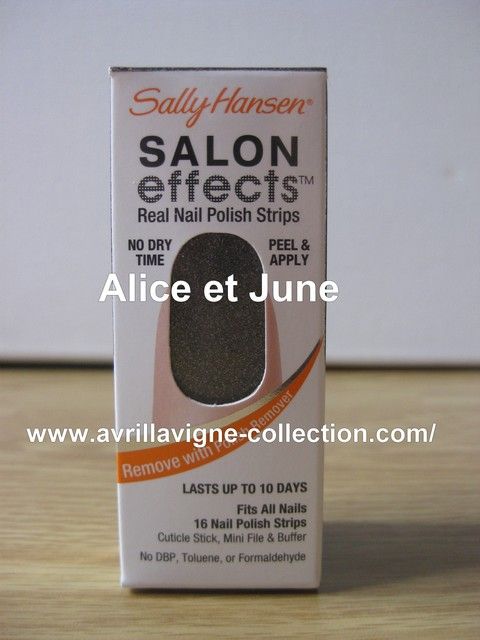 Avril Lavigne for Sally Hansen-Salon Effects Real Nail Polish Strips Collection-n°802 