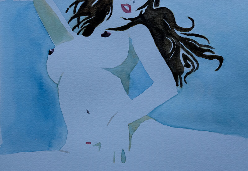 variation sur M 10 , aquarelle 2018