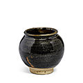 A cizhou-type small 'oil-spot' globular jar, 12th-13th century