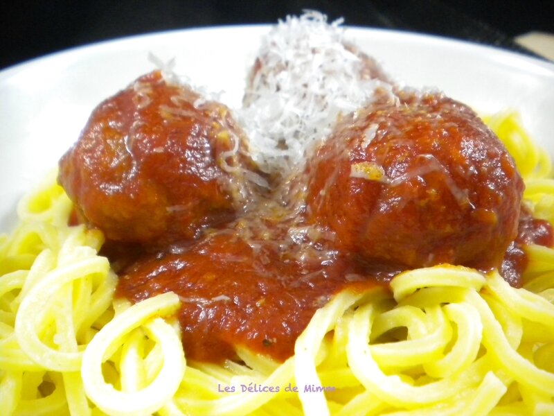 Spaghetti aux boulettes de viande à l’italienne 3