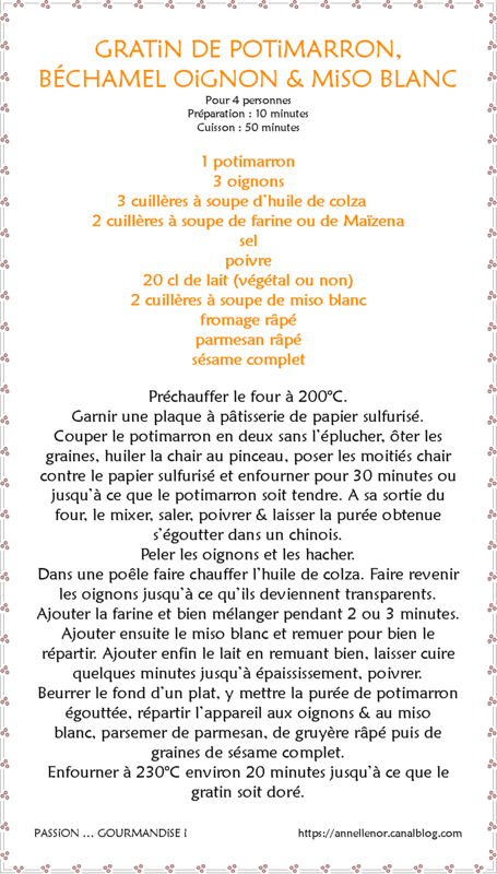 Gartin de potimarron, béchamel oignon & miso blanc_fiche