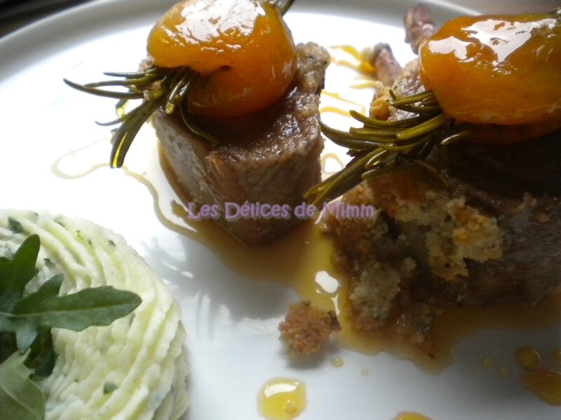Carré d’agneau aux amandes et au caramel d’abricot 5
