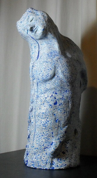 ©Hervé THAREL - SCHMIMBLOCK'S bustabull 2012 - Acrylique sur argile ± 55cm x 20cm