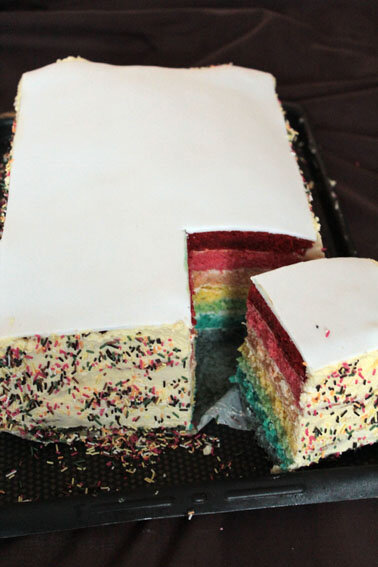 Rainbow Cake Ou Gateau Arc En Ciel C Est Tres Facile A Faire
