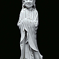 A blanc de chine porcelain monk, china, dehua, qing dynasty, 18th century