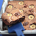 Brownie chocolat banane noix ou le brownie qui déchire