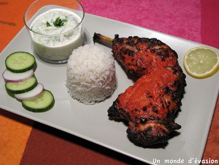 Poulet Tandoori Tandoori Murgh Raita De Concombre Un Monde D