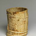 Brush pot in the form of a bamboo stem, 1550 - 1640, ming dynasty (1368 - 1644)